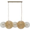 Mauro Ferretti Lustre Plafonnier Osaka 100x23x28-94 cm 8xE14