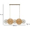 Mauro Ferretti Lustre Plafonnier Osaka 100x23x28-94 cm 8xE14