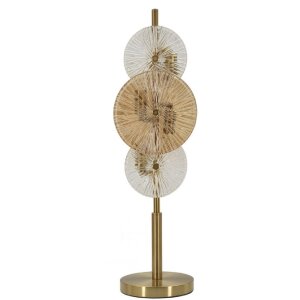 Mauro Ferretti Lampe de Table Osaka Verre et Fer 20x18x66 cm 3xE14