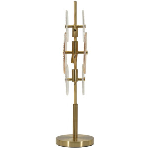 Mauro Ferretti Lampe de Table Osaka Verre et Fer 20x18x66 cm 3xE14