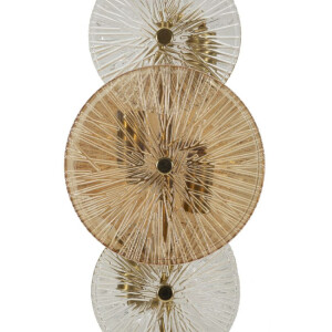 Mauro Ferretti Lampe de Table Osaka Verre et Fer 20x18x66 cm 3xE14
