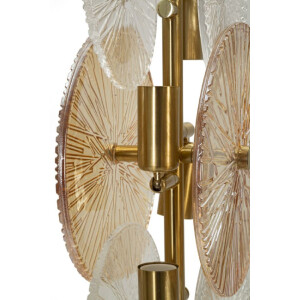 Mauro Ferretti Lampe de Table Osaka Verre et Fer 20x18x66 cm 3xE14