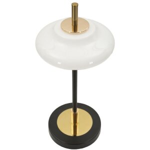 Mauro Ferretti Lampe de Table Vintage Verre et Fer Ø22x46 cm