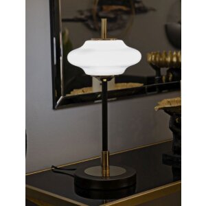 Mauro Ferretti Lampe de Table Vintage Verre et Fer Ø22x46 cm
