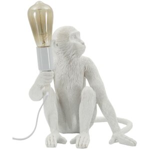 Mauro Ferretti Lampe de table Singe assis blanc 33x33x32 cm