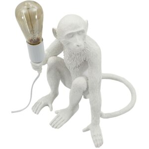 Mauro Ferretti Lampe de table Singe assis blanc 33x33x32 cm