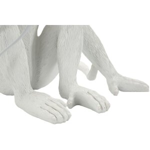 Mauro Ferretti Lampe de table Singe assis blanc 33x33x32 cm