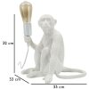 Mauro Ferretti Lampe de table Singe assis blanc 33x33x32 cm