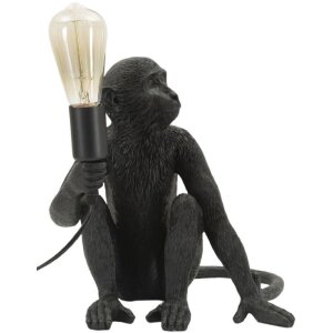 Lampe de table singe assis noir Mauro Ferretti 33x33x32 cm