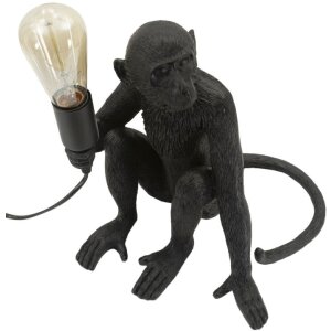 Lampe de table singe assis noir Mauro Ferretti 33x33x32 cm