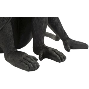 Lampe de table singe assis noir Mauro Ferretti 33x33x32 cm