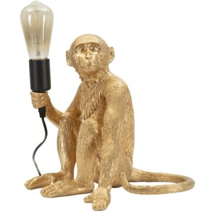 Lampe de table Singe Assis Doré Mauro Ferretti