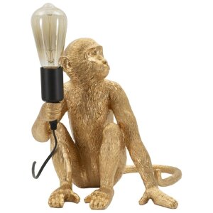 Lampe de table Singe Assis Doré Mauro Ferretti