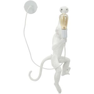 Mauro Ferretti Applique Singe Blanc 32x32x64 cm