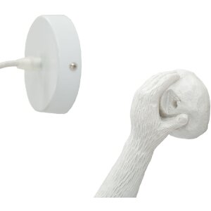 Mauro Ferretti Applique Singe Blanc 32x32x64 cm