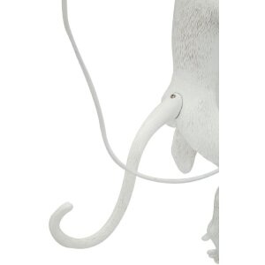 Mauro Ferretti Applique Singe Blanc 32x32x64 cm