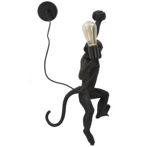 Mauro Ferretti Applique Murale Singe Noir 32x32x64 cm