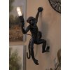 Mauro Ferretti Applique Murale Singe Noir 32x32x64 cm