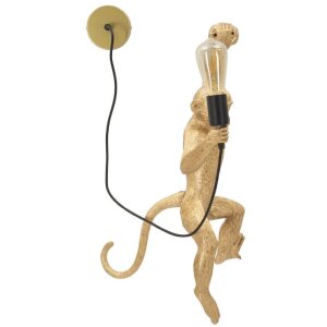 Mauro Ferretti Applique Murale Singe Doré 32x32x64...