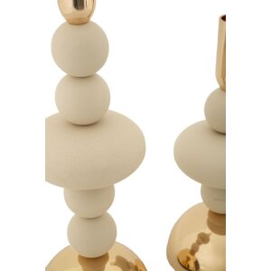 Mauro Ferretti Bougeoirs Galaxy Crème - Set de 2