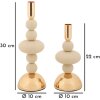 Mauro Ferretti Bougeoirs Galaxy Crème - Set de 2
