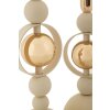 Mauro Ferretti Set de 2 Bougeoirs Saturn Crème 27/33 cm
