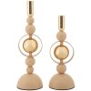 Mauro Ferretti Bougeoirs Saturn rose - Set de 2