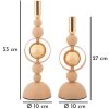 Mauro Ferretti Bougeoirs Saturn rose - Set de 2