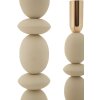 Mauro Ferretti Set de 2 bougeoirs Shuttle Crème Ø 10x25/33,5 cm