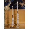 Mauro Ferretti Set de 2 bougeoirs Shuttle Crème Ø 10x25/33,5 cm