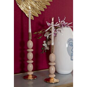 Mauro Ferretti Bougeoirs Shuttle rose – Set de 2