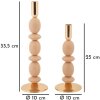 Mauro Ferretti Bougeoirs Shuttle rose – Set de 2