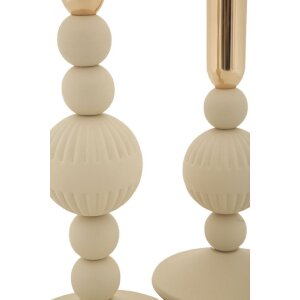 Mauro Ferretti Bougeoirs Aster Crème - Set de 2