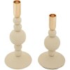 Mauro Ferretti Bougeoirs Aster Crème - Set de 2