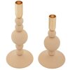 Mauro Ferretti Set de 2 Bougeoirs Aster Rose Ø 10x20/25,5 cm