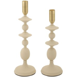 Mauro Ferretti Bougeoirs Gemini Crème – Set...