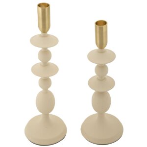 Mauro Ferretti Bougeoirs Gemini Crème – Set...