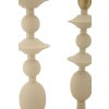 Mauro Ferretti Bougeoirs Gemini Crème – Set de 2 Ø 10x29/33 cm