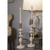 Mauro Ferretti Bougeoirs Gemini Crème – Set de 2 Ø 10x29/33 cm