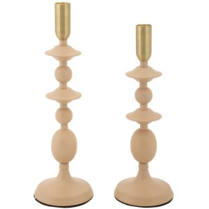 Mauro Ferretti Bougeoirs Gemini rose – Set de 2