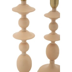 Mauro Ferretti Bougeoirs Gemini rose – Set de 2