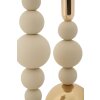 Mauro Ferretti Bougeoirs Bolly Crème - Set de 2 Ø 10x24 cm et Ø 10x29,5 cm