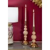 Mauro Ferretti Set de 2 Bougeoirs Bolly Rose Ø 10x24/29,5 cm
