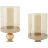 Mauro Ferretti Ensemble de bougeoirs Glassy Crème – 2 pièces