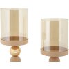 Mauro Ferretti Set de 2 Bougeoirs Glassy Rose Ø 10x32/36 cm