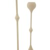Mauro Ferretti Bougeoirs Slimmy Crème - Set de 2 Ø 8x26/37 cm