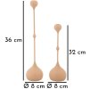 Mauro Ferretti Bougeoirs Slimmy Rosa – Set de 2 Ø 8x26/37 cm
