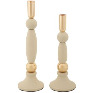Mauro Ferretti Bougeoirs Strek Crème - Set de 2...