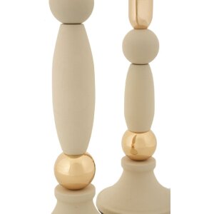 Mauro Ferretti Bougeoirs Strek Crème - Set de 2...