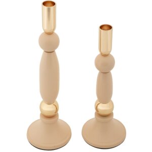 Mauro Ferretti Bougeoir Strek Rose - Ensemble de 2...
